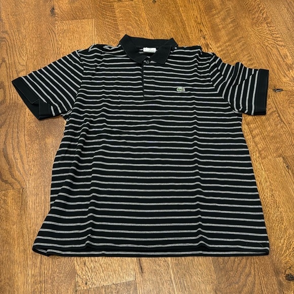 Lacoste Men’s Polo Black and White Size 6 - Picture 1 of 4
